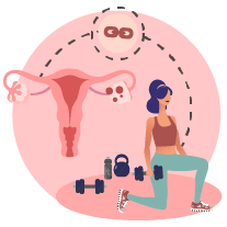 The link between PCOS and Exercise Icon The link between PCOS and Exercise Icon